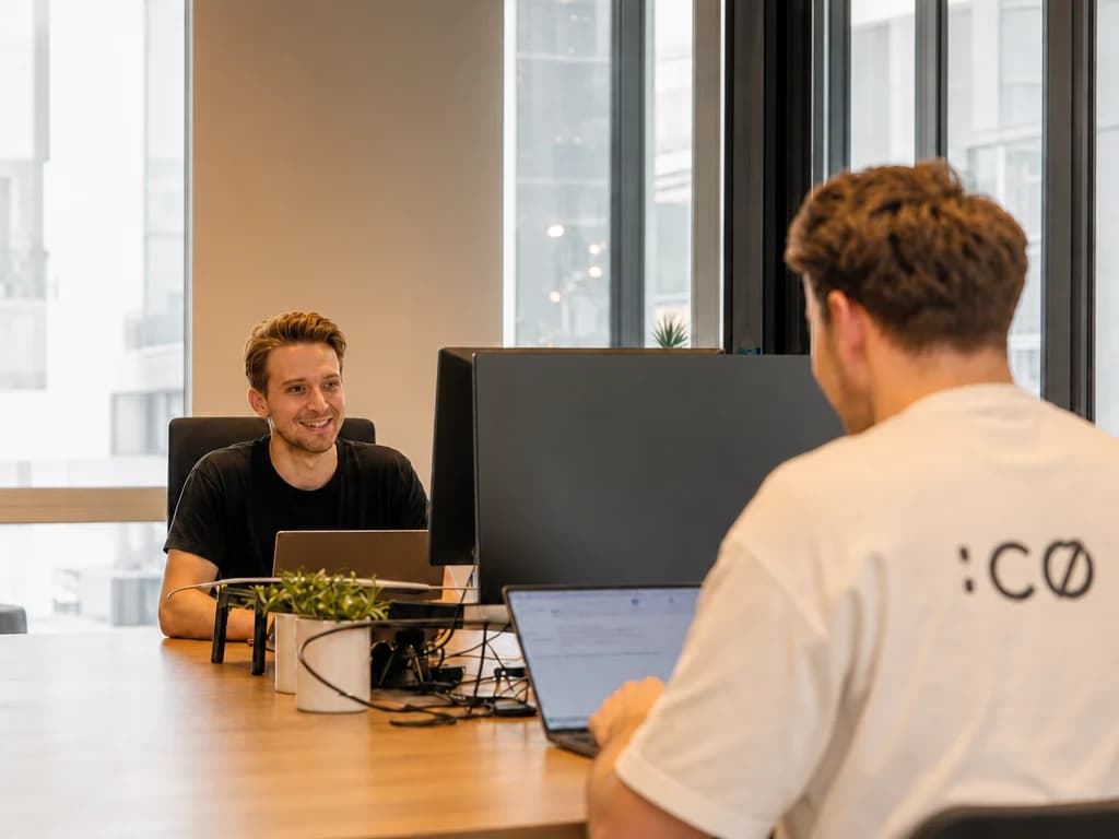 Werkplek in de studio