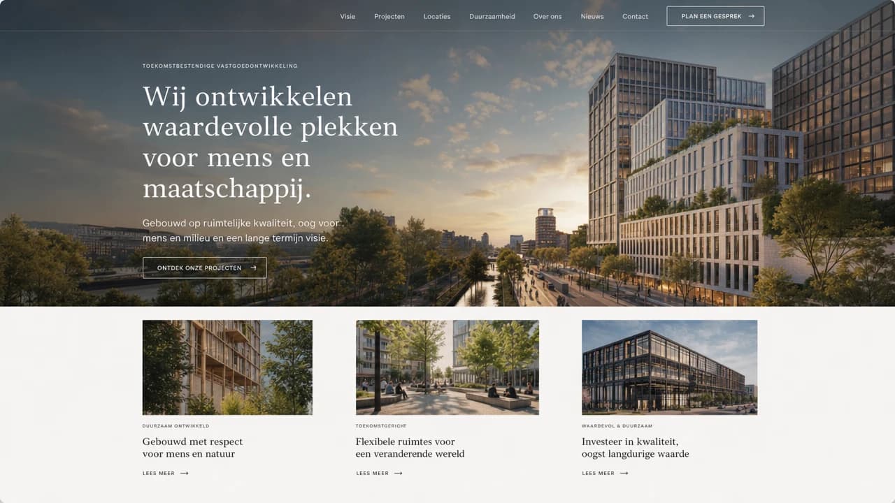 Schermafbeelding van Vastgoed & projectontwikkeling